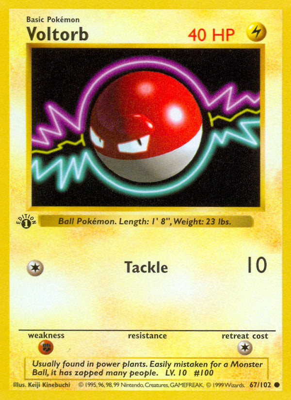 Base set Voltorb #67/102 first edition